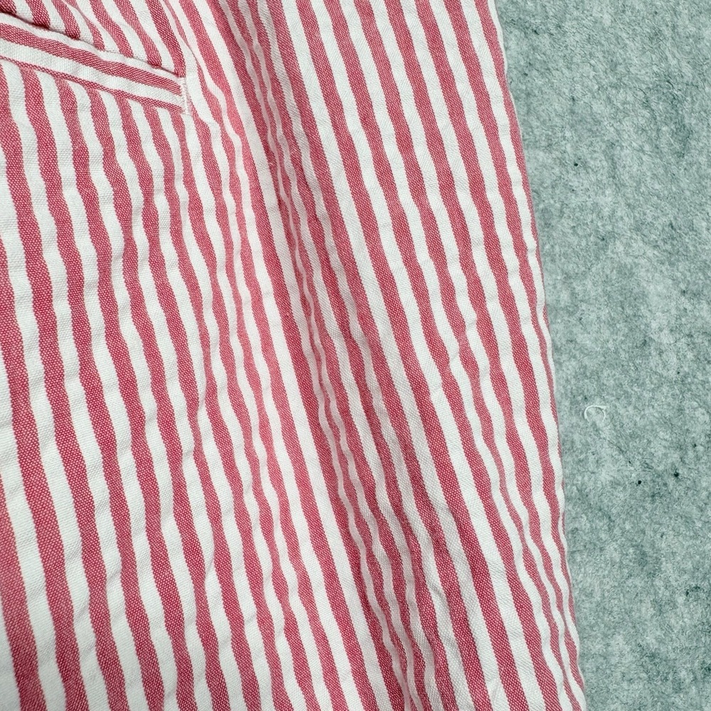 Talbots Petite 12P Pink White Seersucker Bermuda Shorts Preppy Coastal - Picture 6 of 11